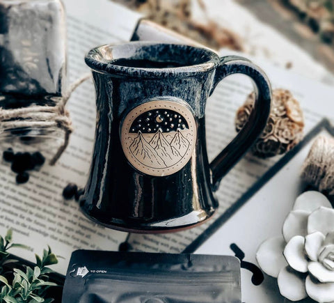 Night Scene Stoneware Mug